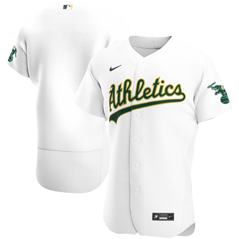 2020 MLB Men Oakland Athletics Nike White Home 2020 Authentic Official Team Jersey 1->oakland athletics->MLB Jersey